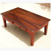 Avalon Rustic Handcrafted 2 Drawer Solid Wood Coffee Table